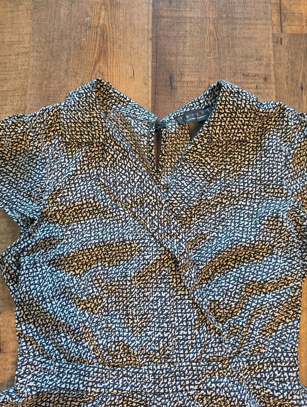 Trixxi Black White Short Sleeved Mini Skort Collared Tennis Dress Stylish Size M - Picture 3 of 10